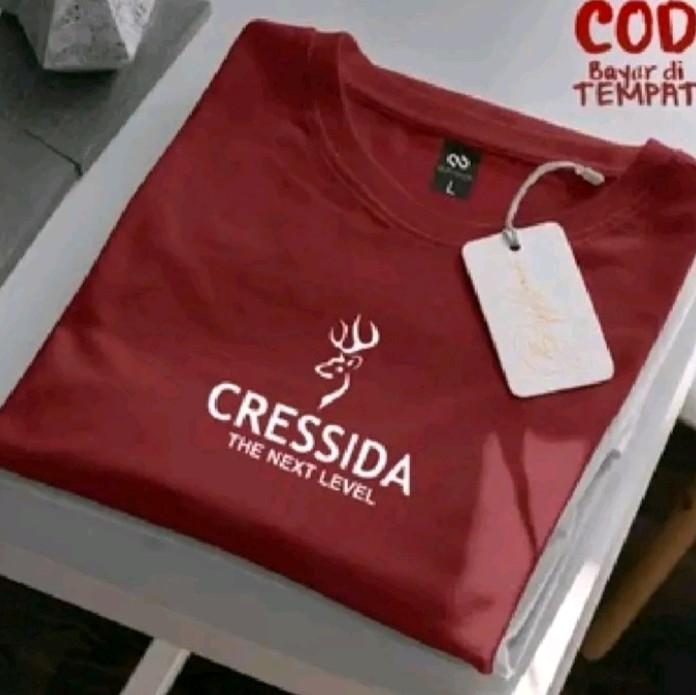 BISA COD.!! Kaos Distro Premium T-shirt Lengan Pendek Cr3ss1d4 Putih Pria Wanita Bahan Katun Combed 30s Keren Unisex Baju Oblong Santai Sablon Tebal Terbaru Dewasa 8