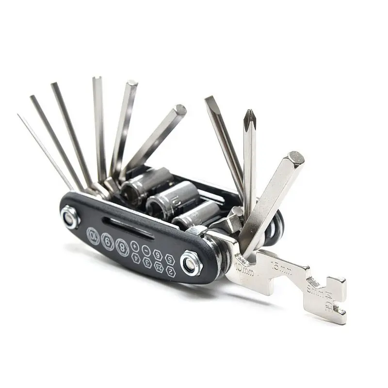 16 in 1 Kunci pas Lipat mini Set Kunci Sepeda motor 16 Tools 16in1 Kunci 8 9 10 ring pas L Obeng 3