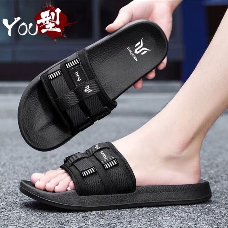 Sendal Selop Kekinian Pria 2025 Warna Hitam Size 39-43 dengan Karet - Shoes Sandal 3
