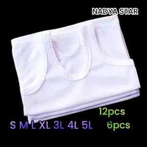 12Pcs Kaos Dalam Anak Laki-laki Perempuan/Kaos Singlet Anak/Kaos Kutang Anak