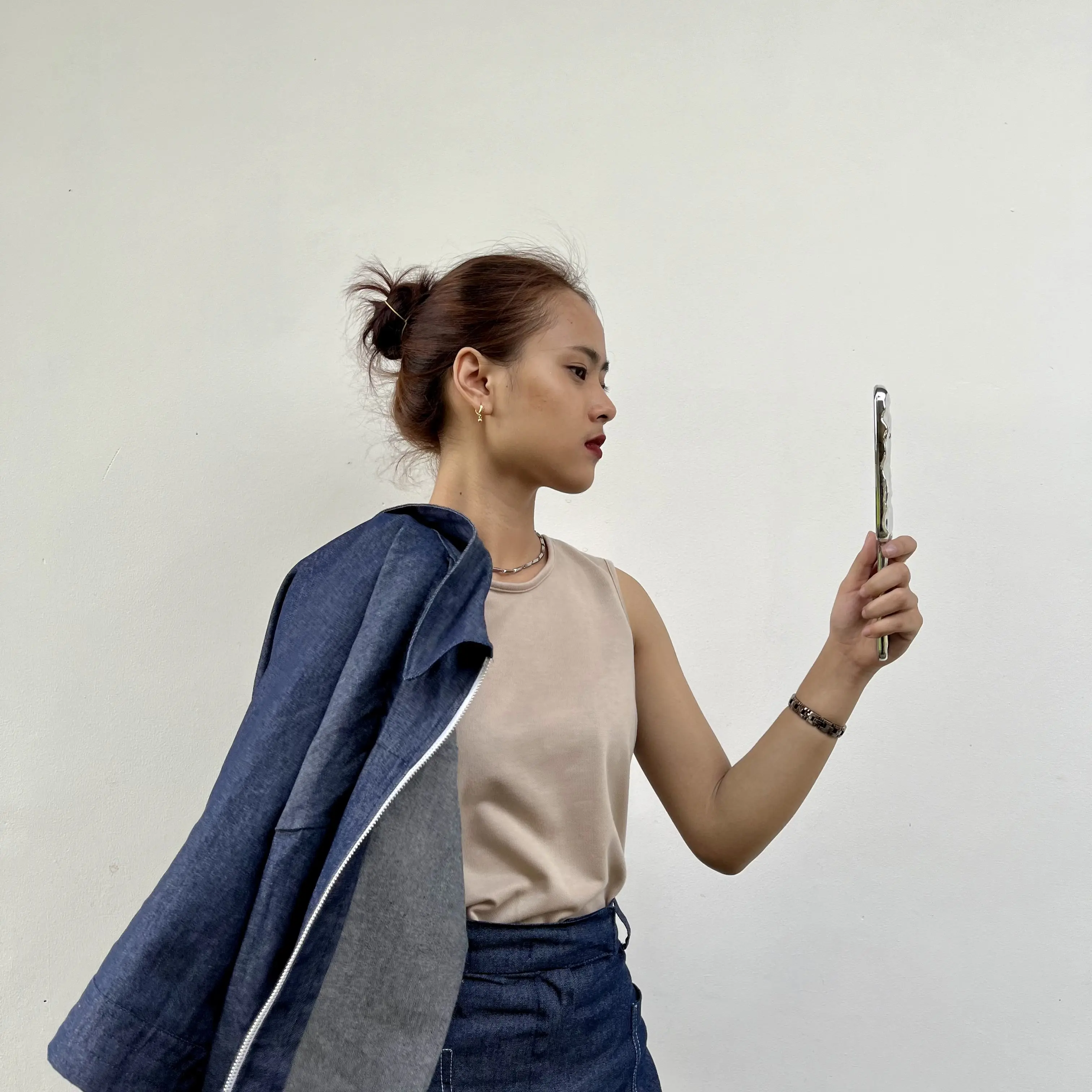 WEARPULCHRA | Fora Inner Top - Casual Nude Color One Size Tank Wanita