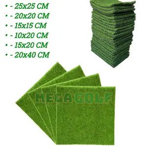 Rumput sintetis dekorasi tipe golf premium / rumput sintetis serbaguna ukuran 25x25 cm