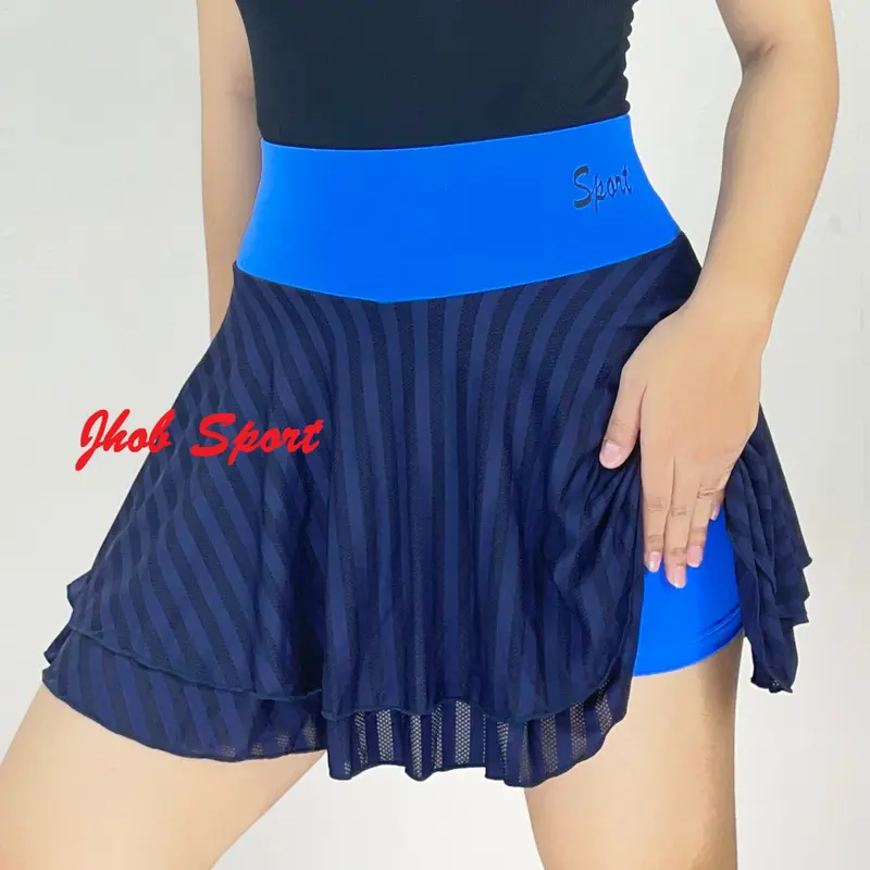 JHOB SPORT Tennis Mini Skirt/Sport Skirt/Rok Mini Olahraga Wanita Bahan Jaring Tile/Mini Skirt Tennis Korea 3