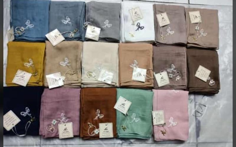 Product Introduction of hijab paris segiempat coquette pita kecil terbaru 7