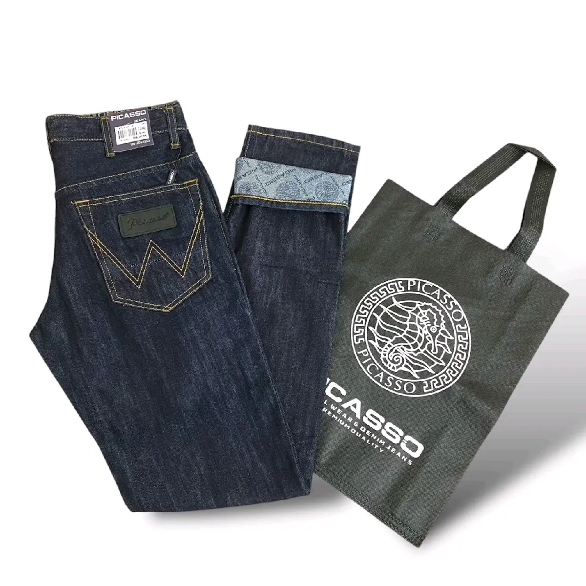 Celana Jeans Picasso Original - Jeans Panjang Pria Reguler Series Drack Blue