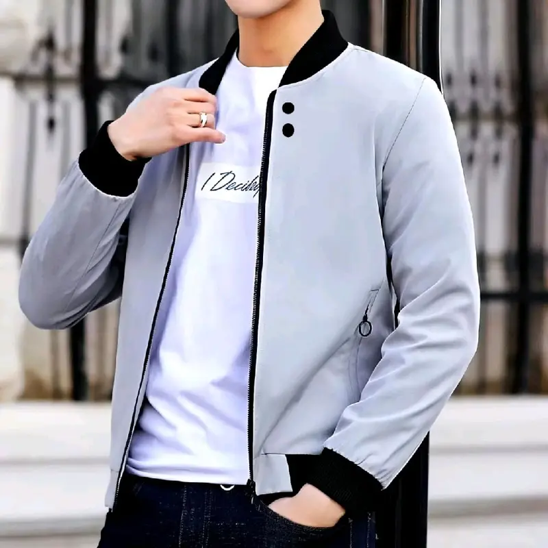 Bomber Jacket  Parasut pria Dewasa Hitam//Jaket cowok Casual 2