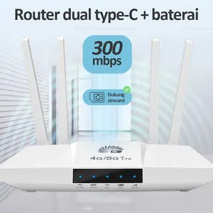 POPIC Router 4G 150M Kartu Steker Nirkabel Ke Kabel Jaringan RJ45 WiFi Portabel Dukungan Pengisian Daya Router Harta Karun