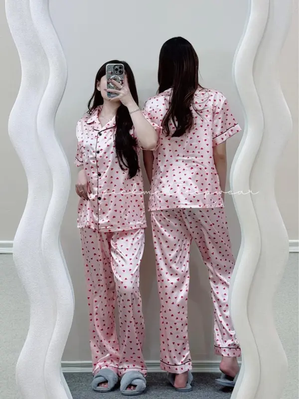 [PickMe] #A32  Baju tidur lengan pendek stelan oneset wanita baju tidur satin lengan pendek 3