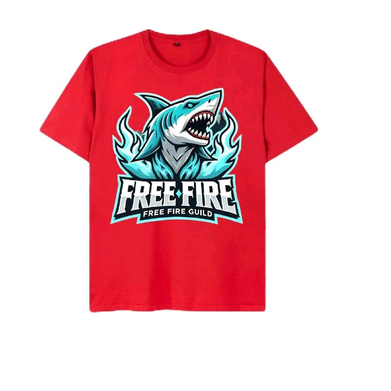 baju distro anak laki laki free fire untuk anak usia 1-8 tahun bahan katun kombet 30s baju  youngster  ff Fashion 1