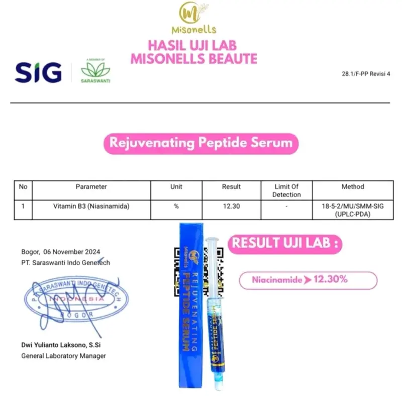 MISONELLS new advanced premium protect body lotion +Rejuvenating peptide serum Mencerahkan 5