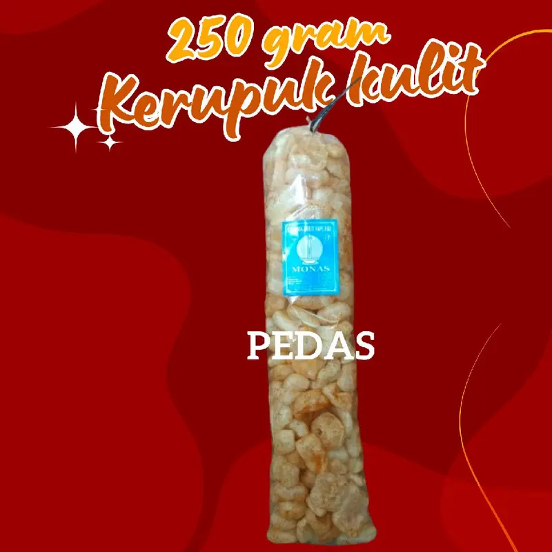 250 Gram Kerupuk Kulit Sapi Dorokdok Jangek Krecek Pedas 1