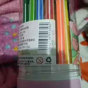[READY] Aimilo Spidol Warna Warni 1 Set Hexagonal Watercolor Marker Pen 12/24 Warna Stationery Bentuk Segi 6 Ujung Peluru 2.56mm Tinta Mudah Dibersihkan Warna Cerah