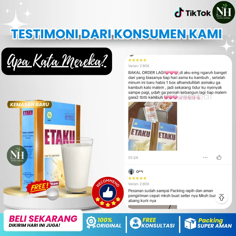 Etaku Bantu Atasi Patah Tulang, Pemulihan Tulang Patah, Tulang Retak, Pengeroposan Tulang, Pengapuran Tulang, Osteoporosis, Fraktur, Kesehatan Tulang, Dan Banyak Lagi, Sudah Terdaftar di BPOM dan HALAL MUI, 100% ORIGINAL, 100% Kambing Etawa Asli 7
