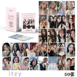 [50pcs] HOLOGRAM PACK PHOTOCARD ITZY PINK MUKA MEMBER ALBUM LOMO CARD PHOTO CARD KPOP LOMOCARD KPOPERS PHOTOCARD