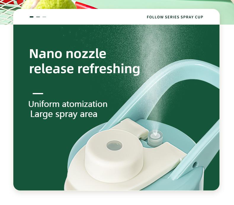 Product Introduction of Sports outdoors Water Bottles Kitchenware Spray Water Cup Large-capacity Men and Women Sports Food Grade Student Cooling Portable Kettle Jet Water Spray Cup Drinking Cup 4
