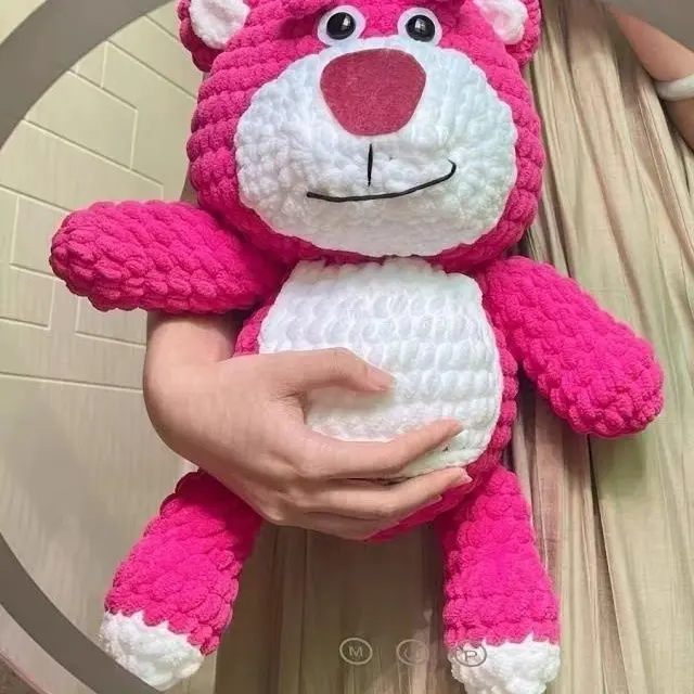 Gói Vật Liệu Tự Làm Dệt Tay Gấu Dâu Tây, Thanh Băng Dày, Dệt Tay, Quà Tặng Bạn Gái, Làm Bằng Tay, Thêm Tình Yêu 4