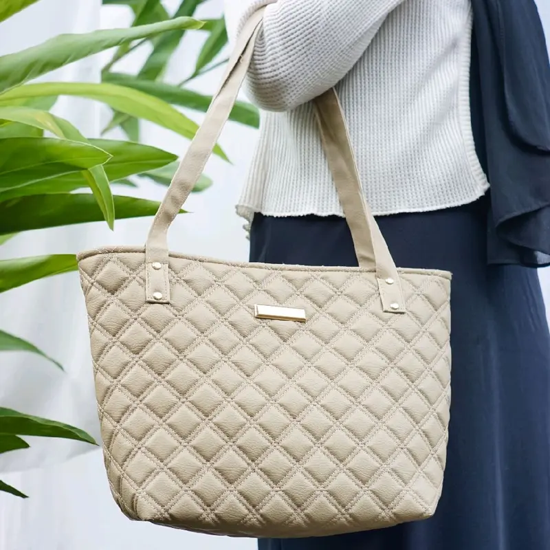TOTEBAG TOTE BAG TAS WANITA KULIAH KANTOR KULIT SINTETIS KEKINIAN CANTIK LUCU -  TOTEBAG REYNA - 3