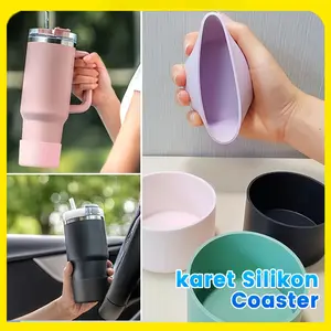 Tatakan Gelas Termos Silikon Cocok Untuk Penutup Bawah Anti Selip Penutup Pelindung Bawah Gelas Tempat Gelas Penutup Gelas Silikon