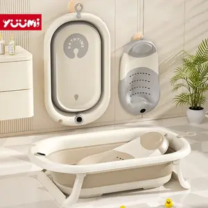 Yuumi Menebal Bak Mandi Bayi Lipat + Ergonomi Sandaran Bathtub Portable Bak Mandi Anak Baru Lahir Bisa Digantung