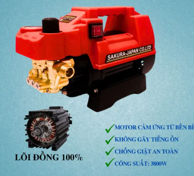 máy rửa xe có chỉnh áp - máy rửa xe ruột đồng - máy rửa xe - máy rửa xe áp lực cao mayrua xenhatban xeloidong 6