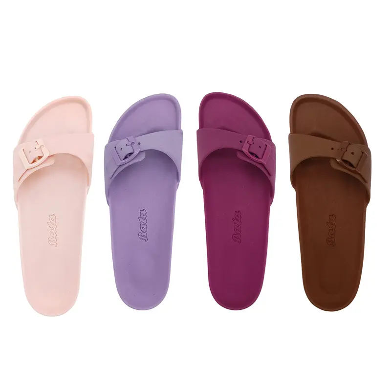 BATA - PIA "Rubber" Sendal Slide Karet Wanita - HARUS DOWNSIZE / TURUN UKURAN 2