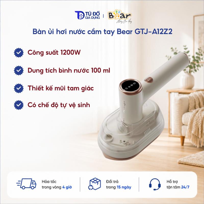 Bàn Ủi Hơi Nước Cầm Tay Công Suất 1200W Làm Nóng Nhanh Khử Mùi Khử Ẩm Mốc