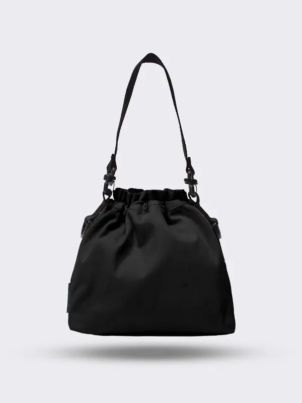 Fertig - Envy Black - Tas Serut 2 In 1 Slingbag Clutch bag - Dumpling Bag Wanita Kanvas -Tas Selempang Wanita 2