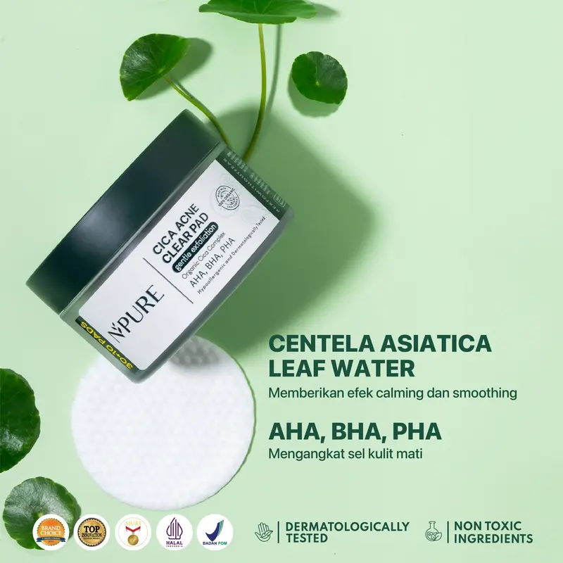 【Kapas Eksfoliasi】NPURE Bundle Exfo CICA Clear Pad + Licorice Brightening Pad /kapas eksfoliasi/skincare bundling set/kapas angkat sel kulit mati/kapas sel kulit mati/skincare/kapas komedo/kapas muka kering/muka jerawat/skincare rutin/paket skincare 1