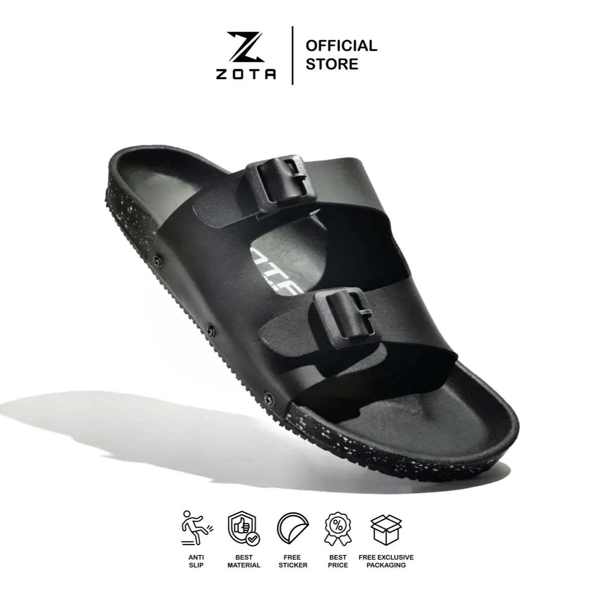 Sandal Slide Slop Casual Pria Wanita Birken Sandal Pria Birken Strong Black Sandal Pria Slop Casual