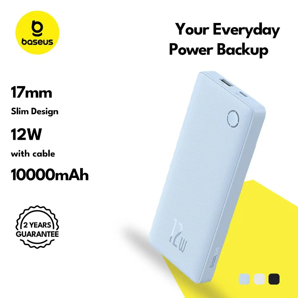 Baseus Airpow Air Lite Power Bank 10000mAh 12W (With: Simple Charging Cable USB to Type-C 3A 0.3m) | Power Bank FastCharging Powerbank
