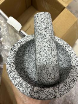 Product Review of STONE MORTAR AND PESTLE / LESUNG BATU Granite Stone Mortar and pestle Penumbuk Lesung Batu Guacamole Salsa Maker from F**i 0