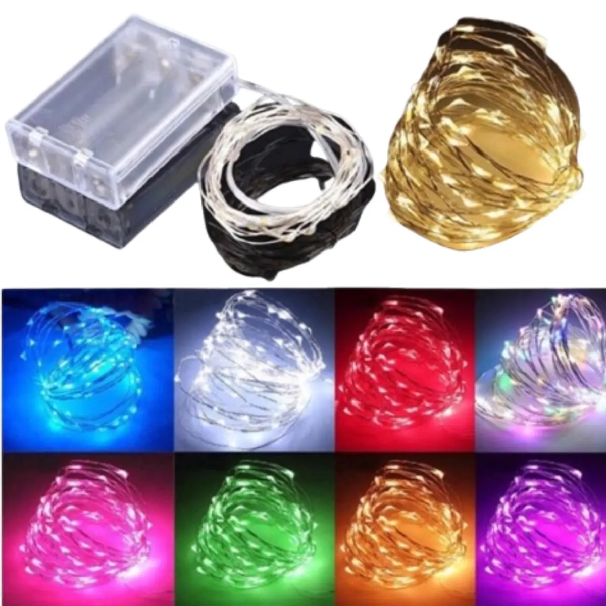 Lampu Led Baterai Led Kawat Bobo Balon Lampu Led 1 - 5 Meter Lampu Tumblr Lampu Kawat Kamar