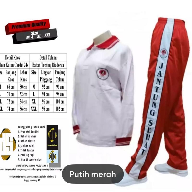 SETELAN KAOS SENAM JANTUNG SEHAT Baju Celana 0