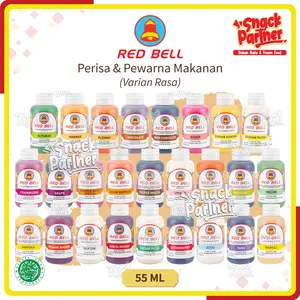 RED BELL 55 ML | PERISA PEWARNA MAKANAN - Paste Pasta Alpukat Ananas Vanilla Vanilli Blewah Red Velvet Chocolate Choco Coklat Blackforest Kopi Coffee Mocca Durian Frambozen Kopyor Leci Matcha Melon Nangka Pandan Pisang Ambon Strawberry Susu Taro