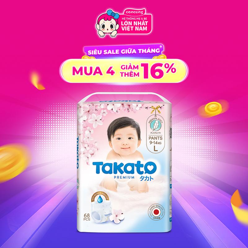 Tã quần Takato siêu mềm mại (L, 68 miếng)