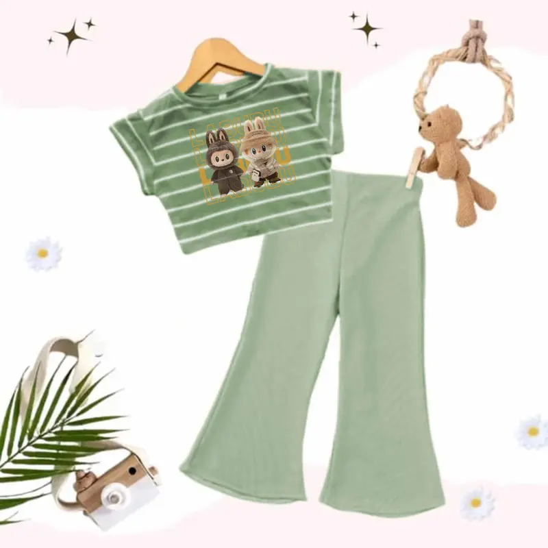 RAME'A - BAJU SETELAN LABUBU CANTIK / SETELAN ANAK PEREMPUAN 2-10 TAHUN Fashion Trendi 2025 Parsel Bayi 1