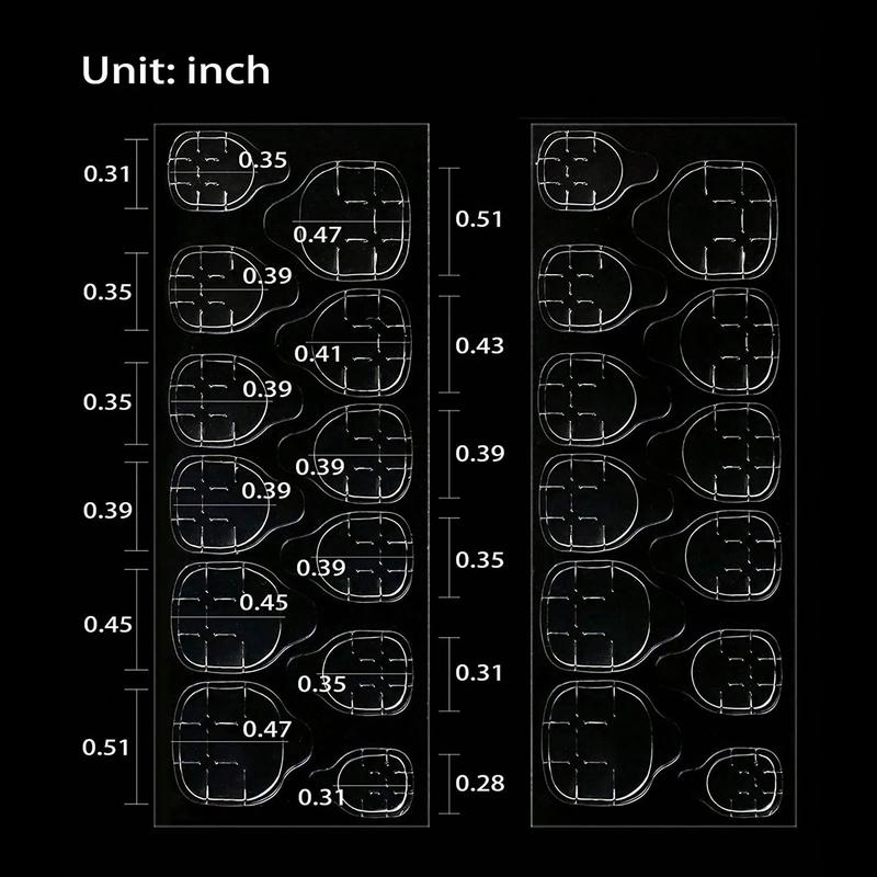 Product Introduction of 24pcs Double Sided Glue Nail Sticker Adhesive Tabs Waterproof Breathable Fake Nail Glue Stickers Jelly False Nails Tips 2