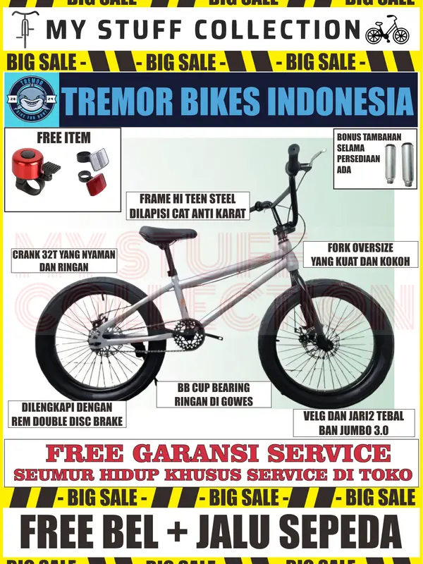 SEPEDA BMX MORISON BY PACIFIC GROUP UKURAN 20 INCH BAN JUMBO 3.0 FRAME DENGAN REM DOUBLE CAKRAM TEBAL BISA DARI USIA 8 TAHUN HINGGA DEWASA 80 KG 5