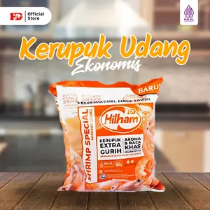 Kerupuk Udang Hilham | Cemilan Ekonomis | Renyah & Wangi Udangnya Nendang! (250 gram) Camilan Food Snack Makanan | kerupuk udang