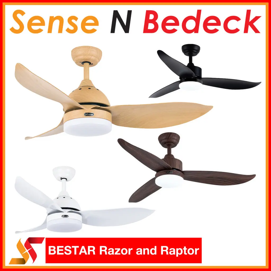 [*Free Basic Installation Promo] BESTAR DC Ceiling Fan RAZOR (46/54”) RAPTOR (33/38/48")