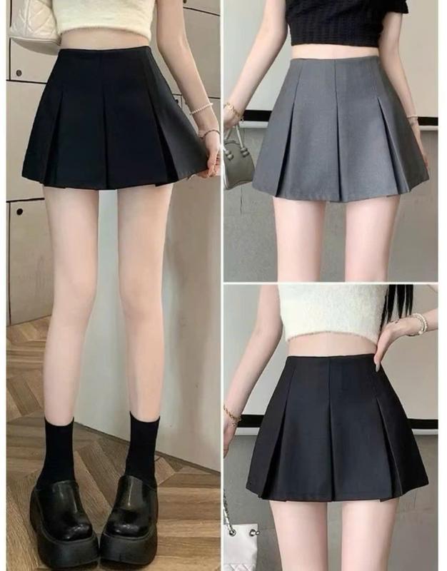 Chân váy XẾP LY TO kiểu dáng xòe có quần bên trong - thời trang nữ