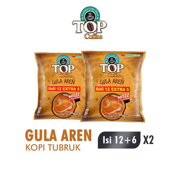 Gambar TOP Kopi Gula Aren Instan Bag 22gr isi 12+6 x2 dari Wings Indonesia Kab. Bekasi Tokopedia