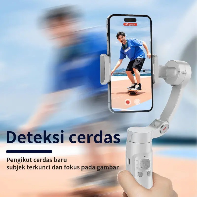 【COD】Jovitech New Gimbal Stabilizier GS08 Smart AI Pelacakan Wajah Cerdas Tripod Tongsis Selfie Stick Smartphone Face Tracking 1