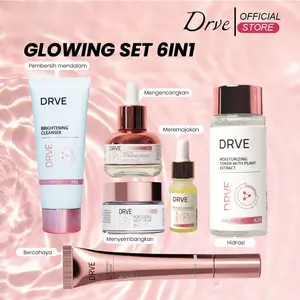 Drve Special 6in1 Paket Lengkap（cleanser+Toner +Day Cream+Night Cream+Hydrating+Retinol Essence) Mengandung Niacinamide membantu mengurangi tanda-tanda penuaan dini dan menjaga kelembapan kulit sepanjang hari