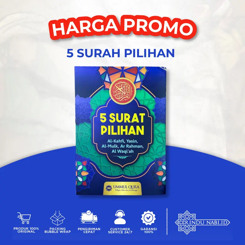 5 Surat Pilihan; Al-Kahfi, Yasin, Al Mulk, Ar Rahman & Al Waqi'ah 0