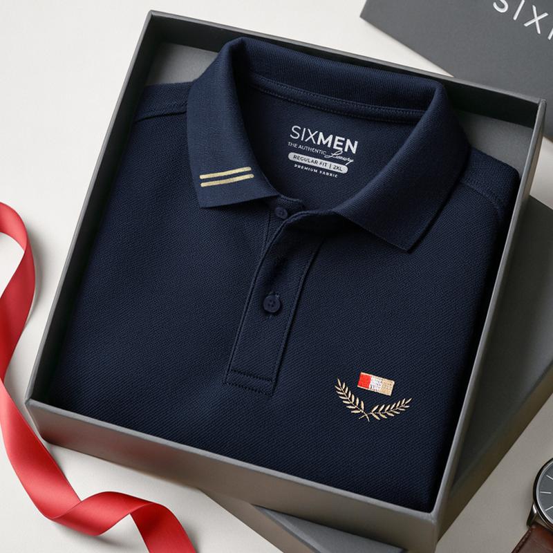 Áo Polo nam thêu cao cấp [Tặng Hộp Gói Quà Xịn] 11 màu SIXMEN VICTORY - polo vải cá sấu cotton CVC thoáng mát nam tính Menswear Shirt Có Cổ Ngắn Tay