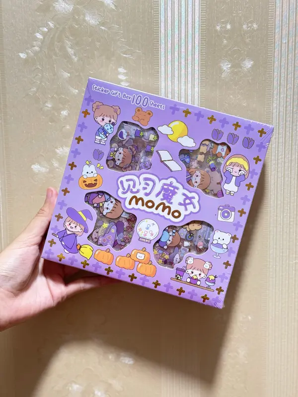 【CM】【Per Box】 Stiker Aesthetic / Sticker Karakter Lucu / Sticker Waterproof Isi 100 Lembar 6