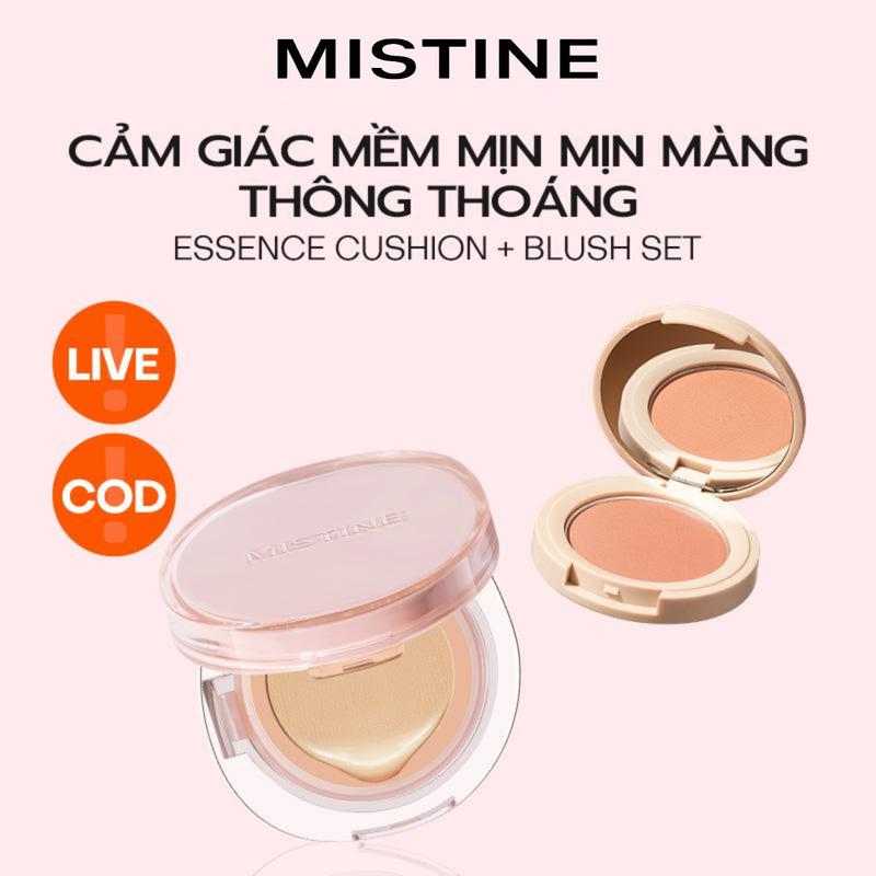 [COD]MISTINE BB Cream Essence Cushion 13g + Blush make up set for girls 4.3g / Setting Powder 2g mỹ phẩm