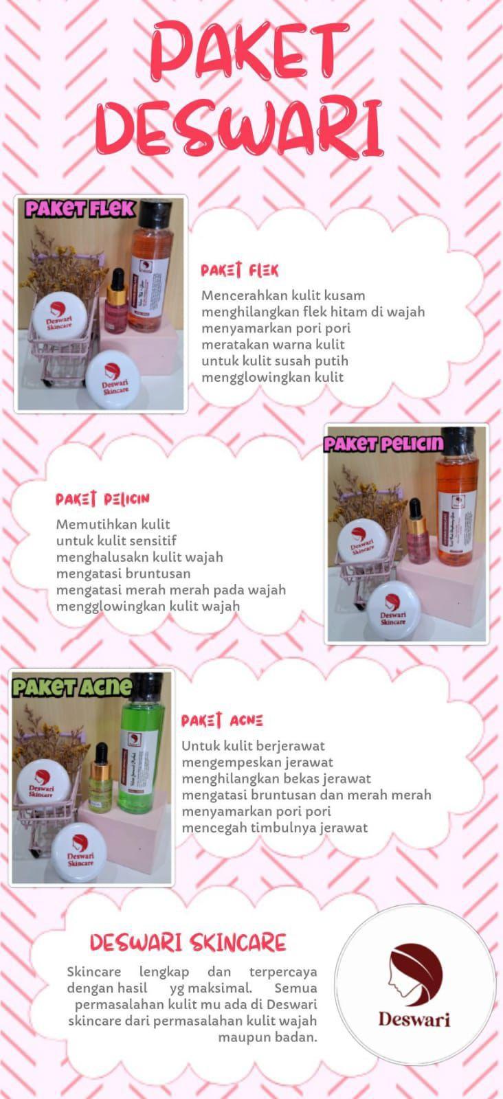Product Introduction of deswari paket flek perawatan kulit mencerahkan seruni skincare dokter detektif 7