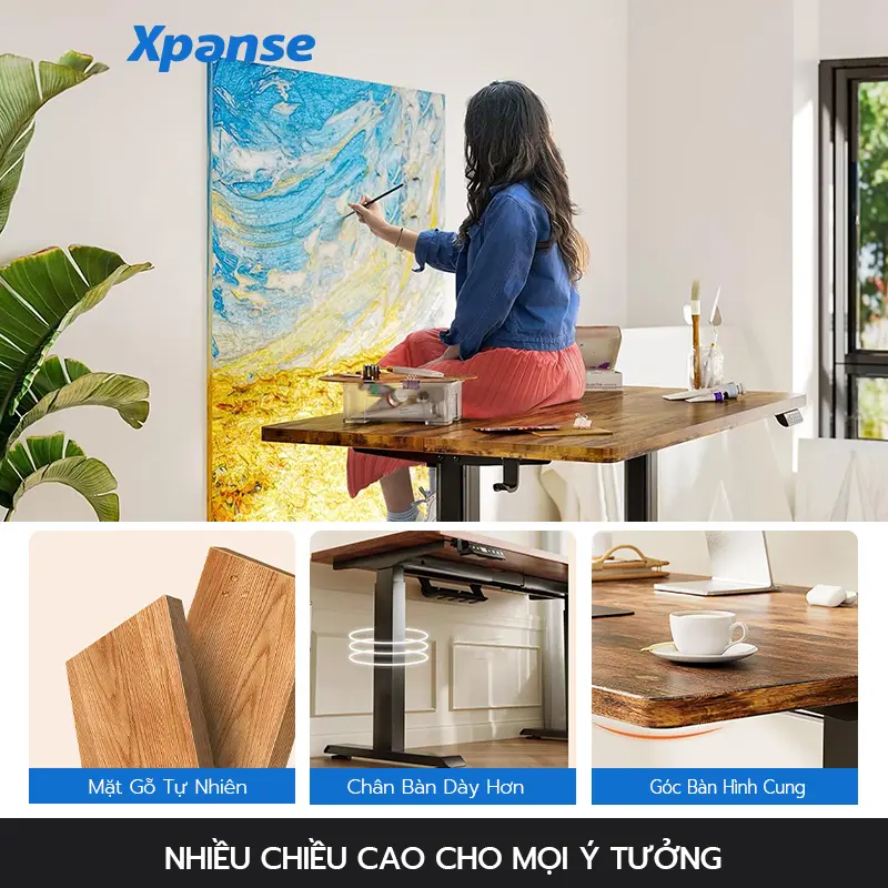 【Cập nhật hoàn toàn mới】Xpanse bàn học thông minh Bàn Làm Việc bàn_máy_tính mặt bàn gỗ bàn điều chỉnh độ cao bàn gaming | BigBuy360 - bigbuy360.vn